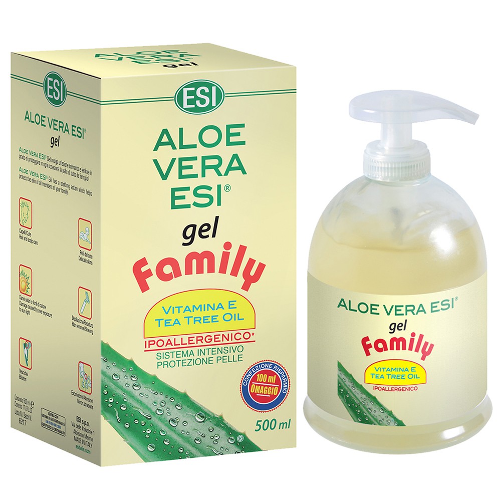 ALOE VERA ESI GEL VIT E,TEA TREE OIL*500ML FARMATECH