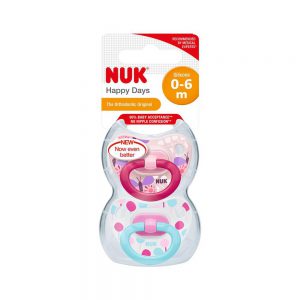 NUK HAPPY DAYS *2COPE SILICON 0-6M (730037)