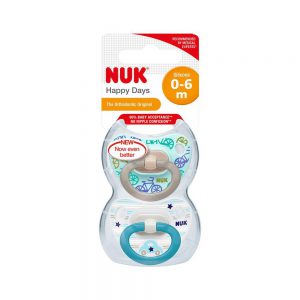 NUK HAPPY DAYS *2COPE SILICON 0-6M (730037)