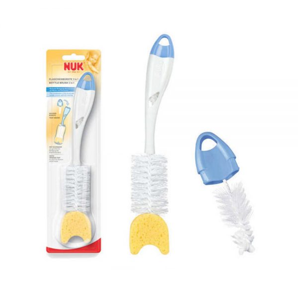 NUK SOFT BOTTLE BRUSH WITH SPONGE 386097