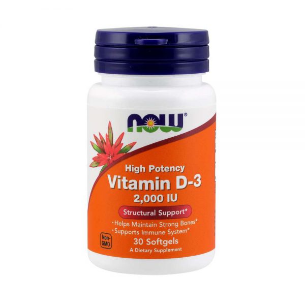 NOW VITAMIN-D3 2000 UI *30 CAPS