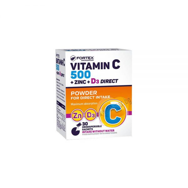 FORTEX VITAMIN C +Zn+D3(500mg+10mg+10ug)*30BST