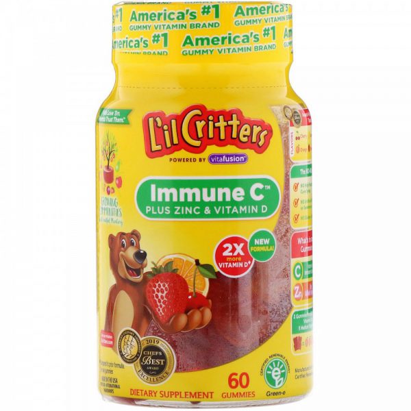 LIL CRITTERS IMMUNE C ,ZN, VIT D *60GUMMIES