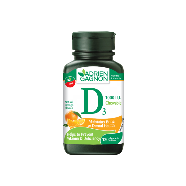 ADRIEN GAGNON VITAMIN D3 1000UI *120 TAB MASTIC