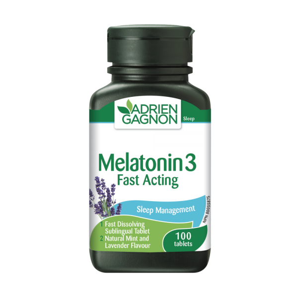 ADRIEN GAGNON MELATONIN 3MG FAST ACTING*100TAB SUB